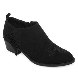 Arizona Bellow Booties Block Heel Zip, Black, 10